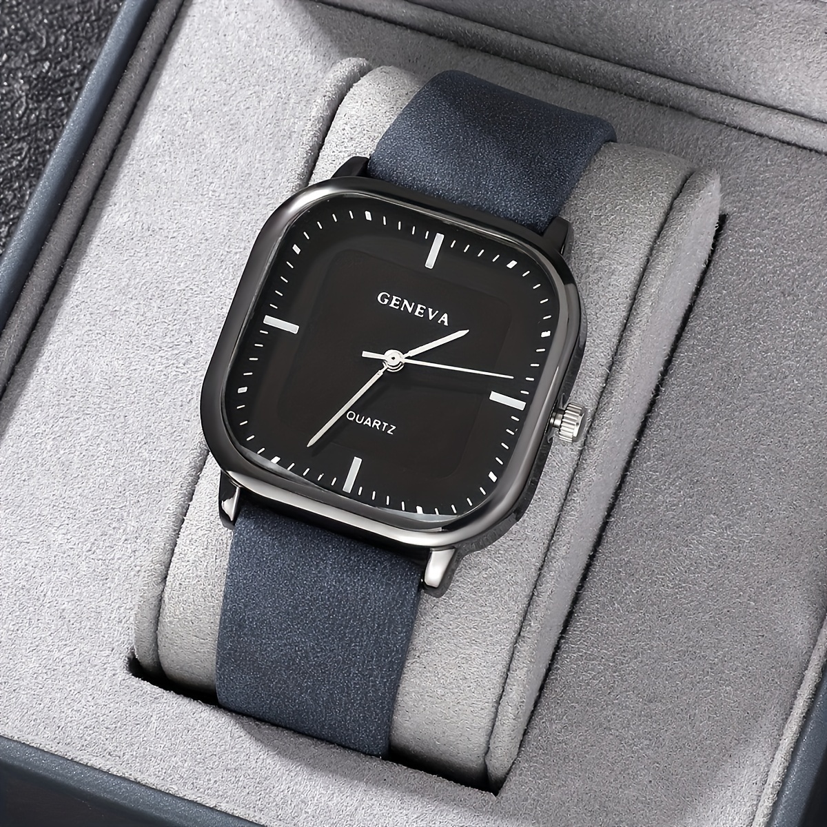 メンズクォーツ時計、スクエアダイヤルファッション腕時計 | Temuで節約 | Temu Japan