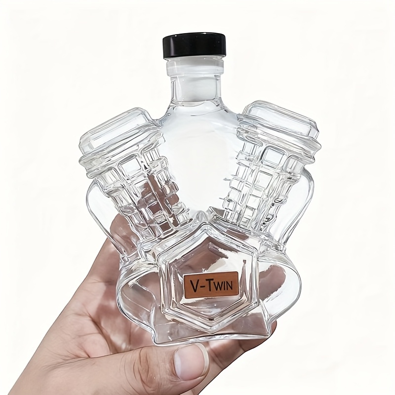Image of New Motorcycle Engine-shaped Wine , Unique Whiskey 300ml Mini Portable Liquor Dispenser - Perfect For Home Decor And Holiday Gifts (halloween & Christmas)