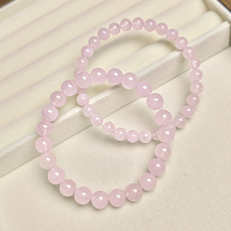 Natural Rose Quartz Bracelet Set, 2/3/4pcs, Elegant Gift