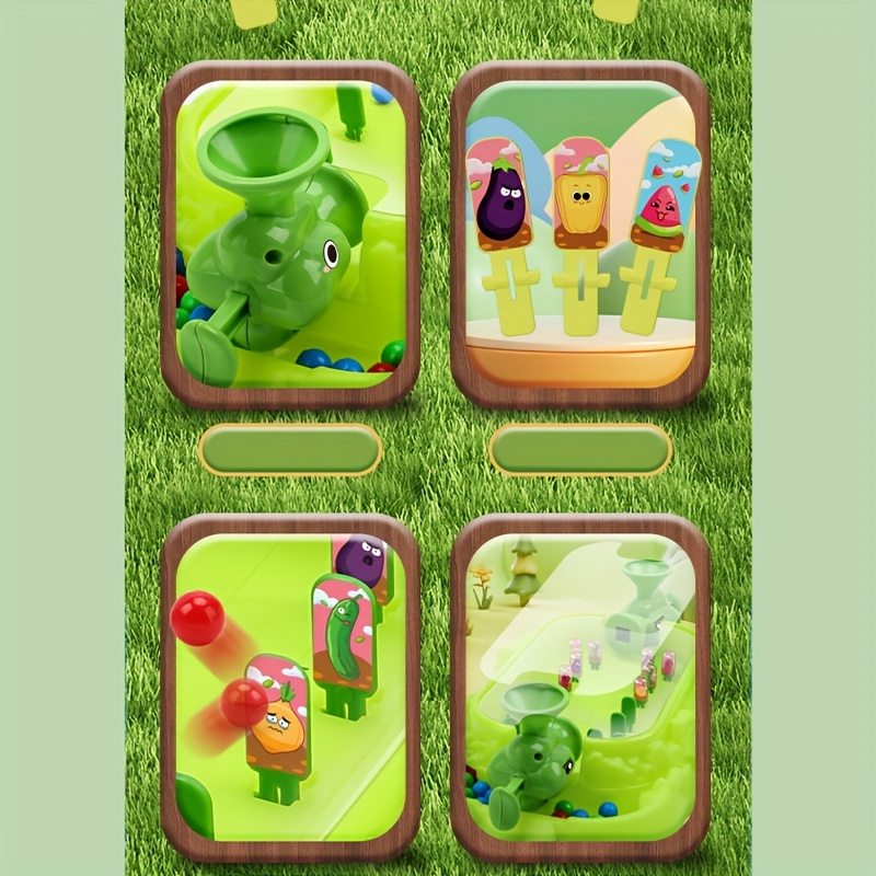 Gezinsfruit en Groente Sticker Gevechtsspel, Dubbelspeler Competitie Uitdaging, Hand-Oog Coördinatie Educatief Speelgoed & Familie Competitiespel voor 3+ Jaar