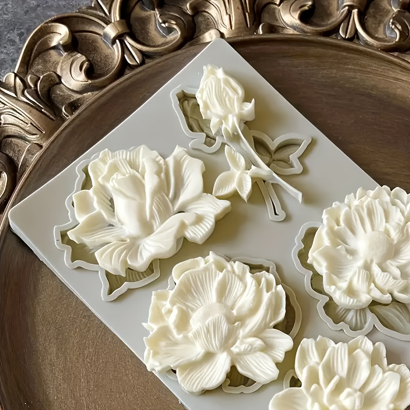 

1pc Artificial Floral Silicone Mold For Cake Decorating - Bpa Free, & Chocolate Making Tools, Oven/microwave Safe Kitchen Gadgets