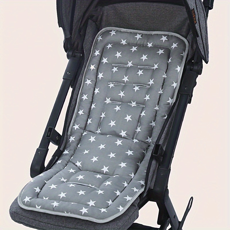 

Star Pattern Stroller Liner Seat Pad - Polyester Fiber, Comfort Cushion For Babies & Toddlers 0-3 Years Old - Universal Fit For Pram And Buggy