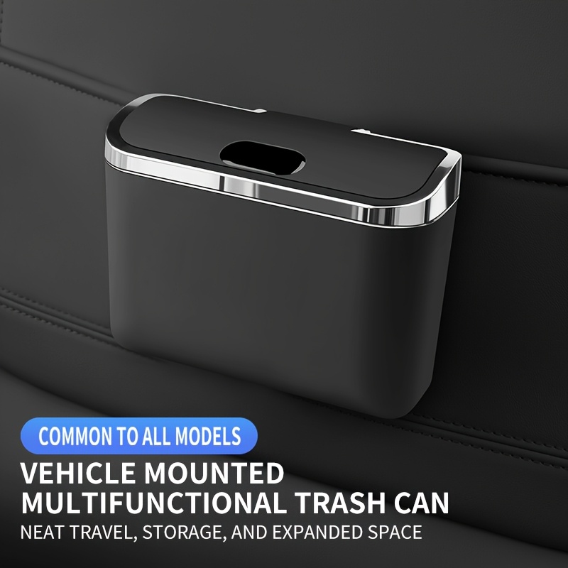 TEMU Multifunctional Car Trash Can, Available In 4 Colors, Made Of Abs Material, Resistant To Deformation, Suitable For 99% Of Car Models, Dual-use