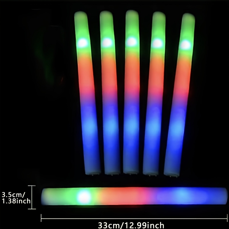 30Pack Foam Glow Sticks for Parties