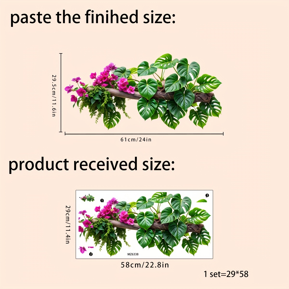 Image of Plant Potted Vine Wall Stickers For Living Room, Bedroom, Entrance, And Window Display, Removable Decals