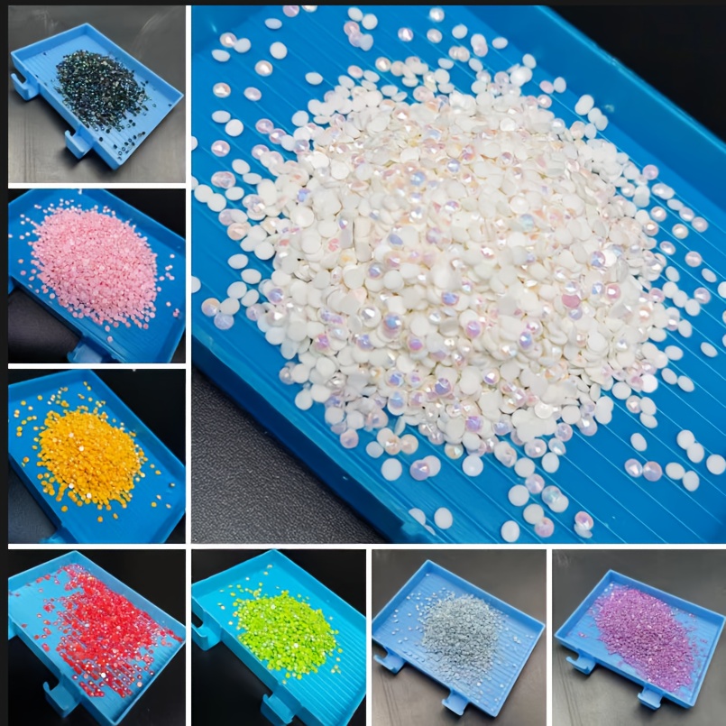 TEMU 13 Colors / 6500pcs Of 5d Acrylic Round Ab Rhinestones, Stunning And Vibrant In Various Styles, With A Diameter Of 2.8 Mm, 500pcs In Each Of The