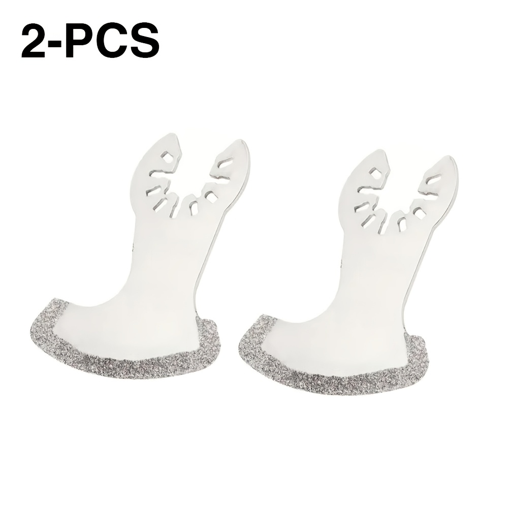 Image of 2pcs Oscillating Multi Tool Diamond - High- Diamond Grit Technology, 5x Life, Quick-release With 2 Adapters For Grout Removal, Mortar & Cutting, Bathroom & Flooring Renovation, Construction Grinding