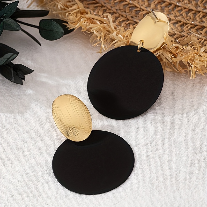 2pcs Geometric Round Women's Earrings Set