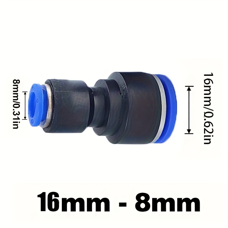 Agashe 2pcs Push-in Adapters For Air, Water & Garden Hoses - High Pressure, Durable Nylon, Fit