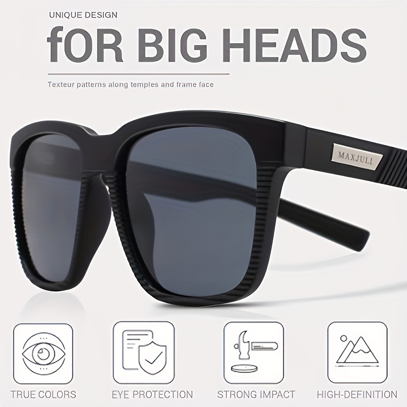 Maxjuli Polarized Sunglasses: Perfect Choice Big Heads Men's - Temu Canada