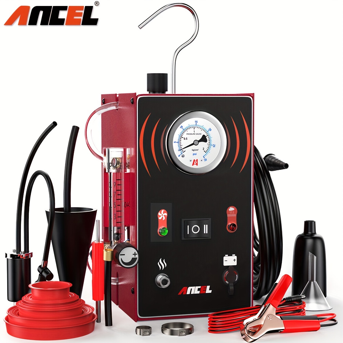 

Ancel S300 Smoke Machine Automotive Built In Air Pump, Evap Smoke Machine Leak Tester With Pressure Gauge , Odorless Automotive Smoke Machine Leak Detector, Vacuum Smoke Tester Automotive