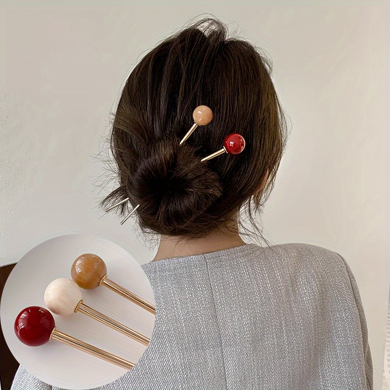 

Round Ball Hairpin, Female Ball Head Lazy Hair Artifact, Simple Modern Hairpin, Daily Wear Hairpins, Beautiful Headdress