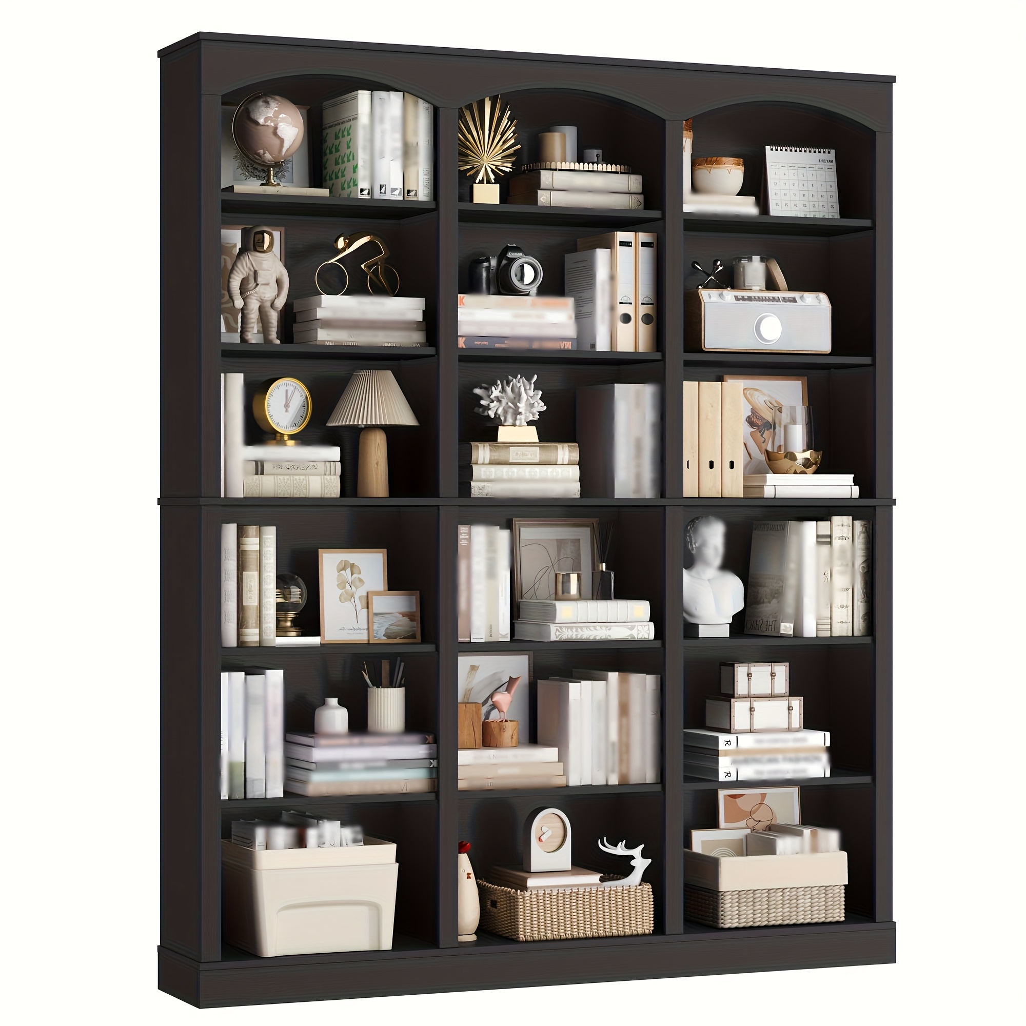 FULTRU 18-Cube Triple Wide Bookshelf | 71" Tall Large Bookcase