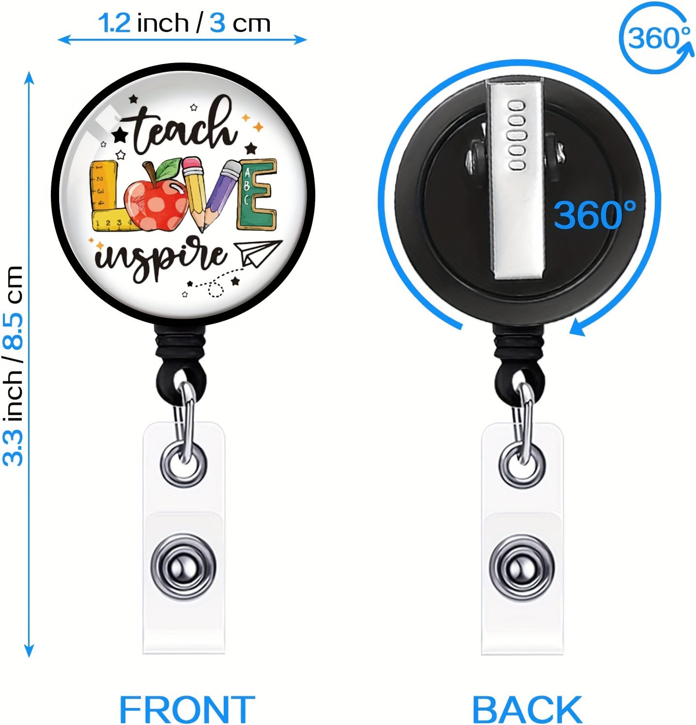 Today You Are Going To Learn Badge Reel Retractable 360° Swivel