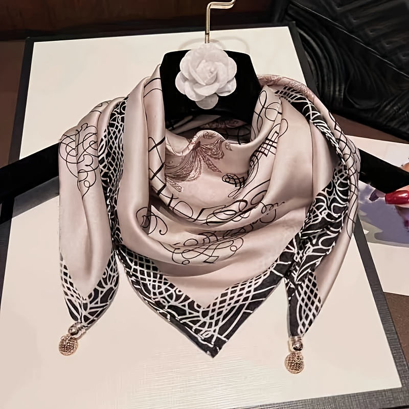 TEMU Sciarpa elegante da donna parasole con chiusura a , texture liscia a Y, stili multipli disponibili, adatta a