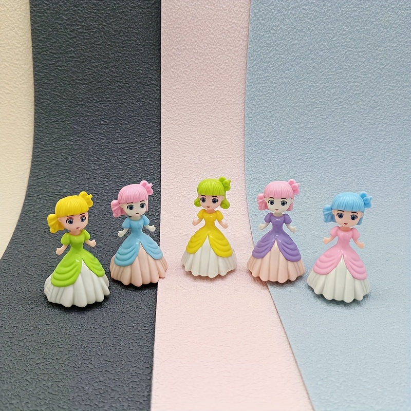 

5pcs, Miniature Princess Figurine Set, Perfect For Christmas Decor, Office Cabinet Tabletop Entryway Decor, Room Decor, Home Decor