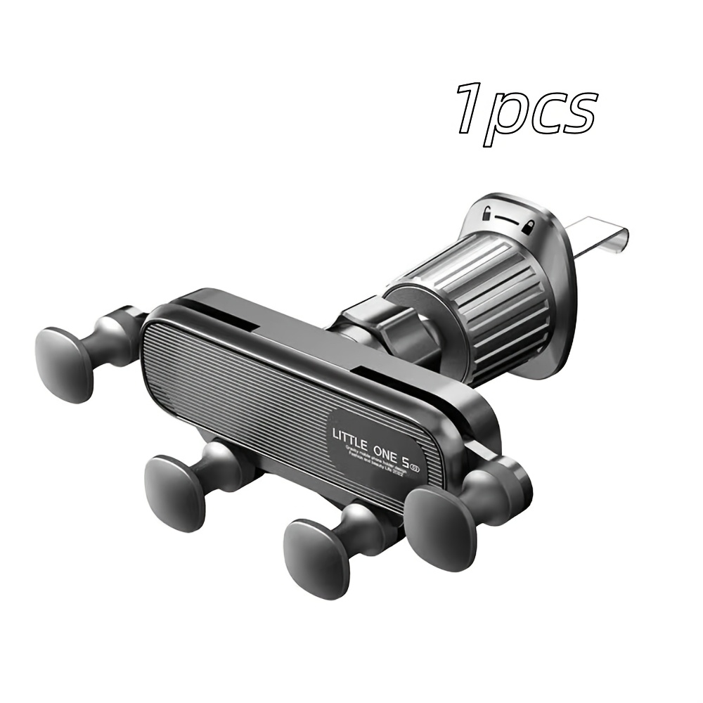 TEMU Universal Car Mount Navigation Holder | , Clip-on Air Vent Gravity Phone Holder, Easy-to-use Driving Gps Bracket, Rotatable, Plastic Material