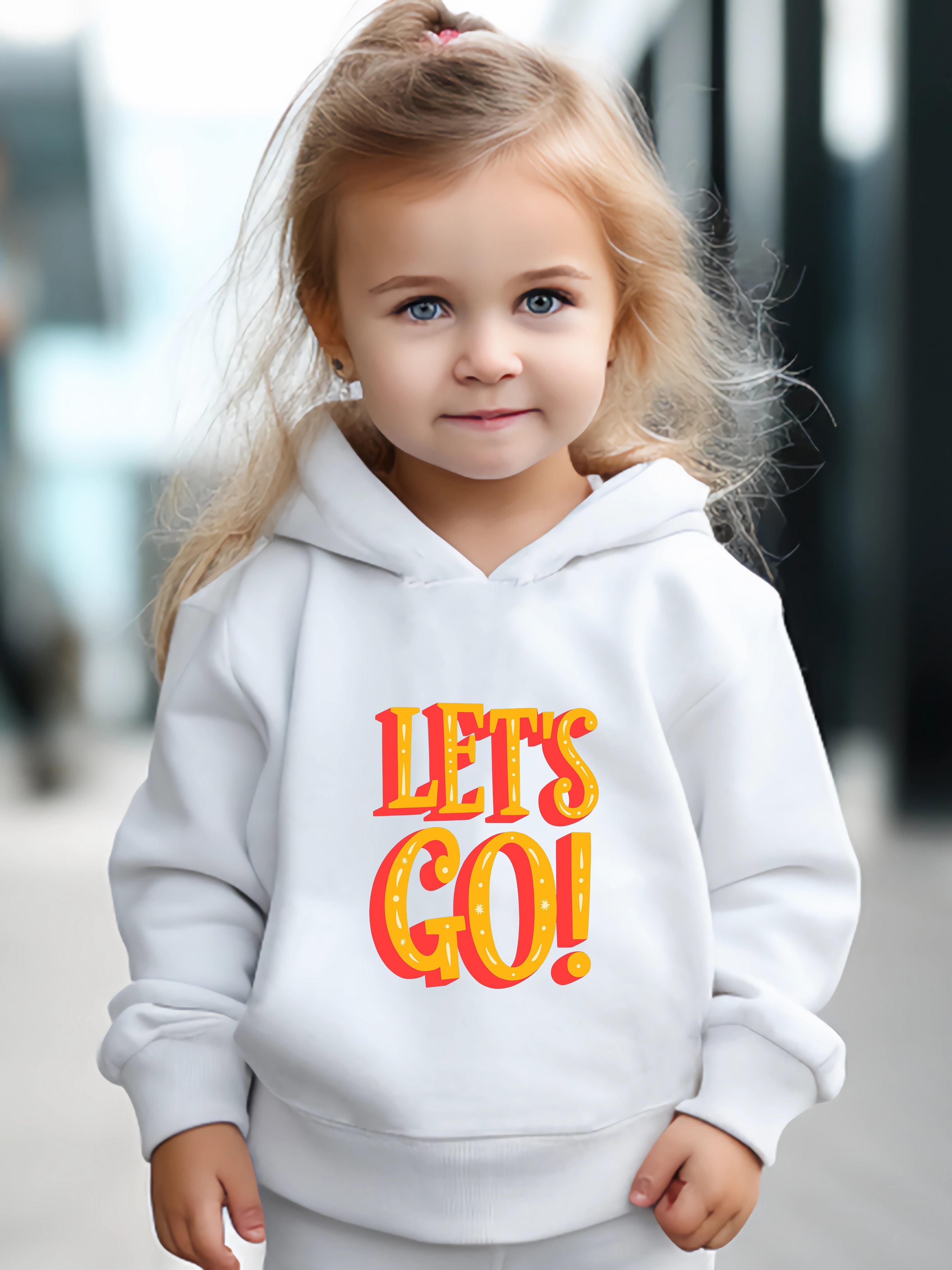 Let s Go Print Outfits Girls Hoodies Jogger Pants Set Temu