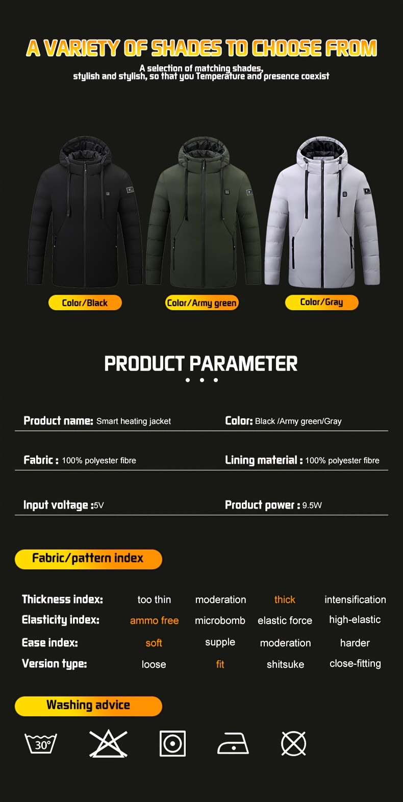 fever rechargeable heated hoodie vest for men women 3 heat levels 9 zones lightweight polyester jacket for outdoor activities battery not included   apparel hooded jacket polyester vest Product details 4
