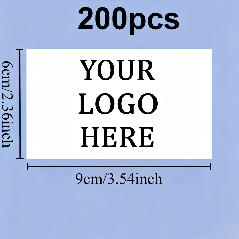 TEMU Personalized Custom 2*5/3*5/3*6/4*6/4*9/6*9cm, 30/50/100/200/300pcs Rectangular Stickers, And White Background Label Stickers - Self- Personal,