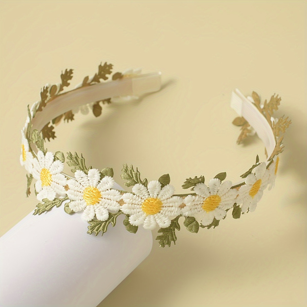 Image of European And American New Headwear Original Handmade Cute Sunflower Cartoon Flower Daisy Sweet Headband Hair Accessory Hair Hoop