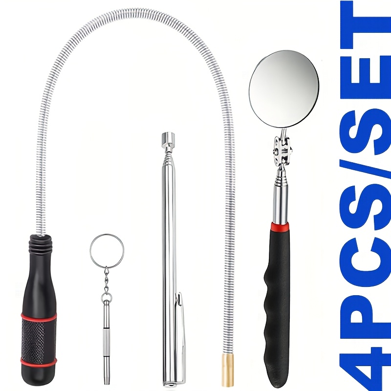 TEMU 4pcs Set Including A 3-in-1 Glasses And Sunglasses Fastening Tool Kit With Key Chain, Suitable For Glasses, Screwdriver, Repair Kit, Alloy