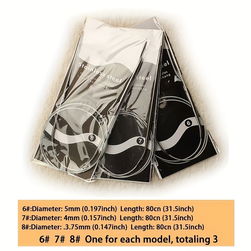 Circular Knitting Needles Stainless Steel Circular Needles Handmade Knitting Scarf Sweater Tools