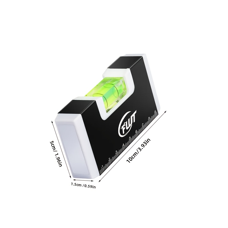 TEMU Mini Level Magnetic - High-accuracy Compact Magnetic Mini Level, Aluminum Alloy Spirit Level For Measurement, Anti-drop, Level Adjustment,