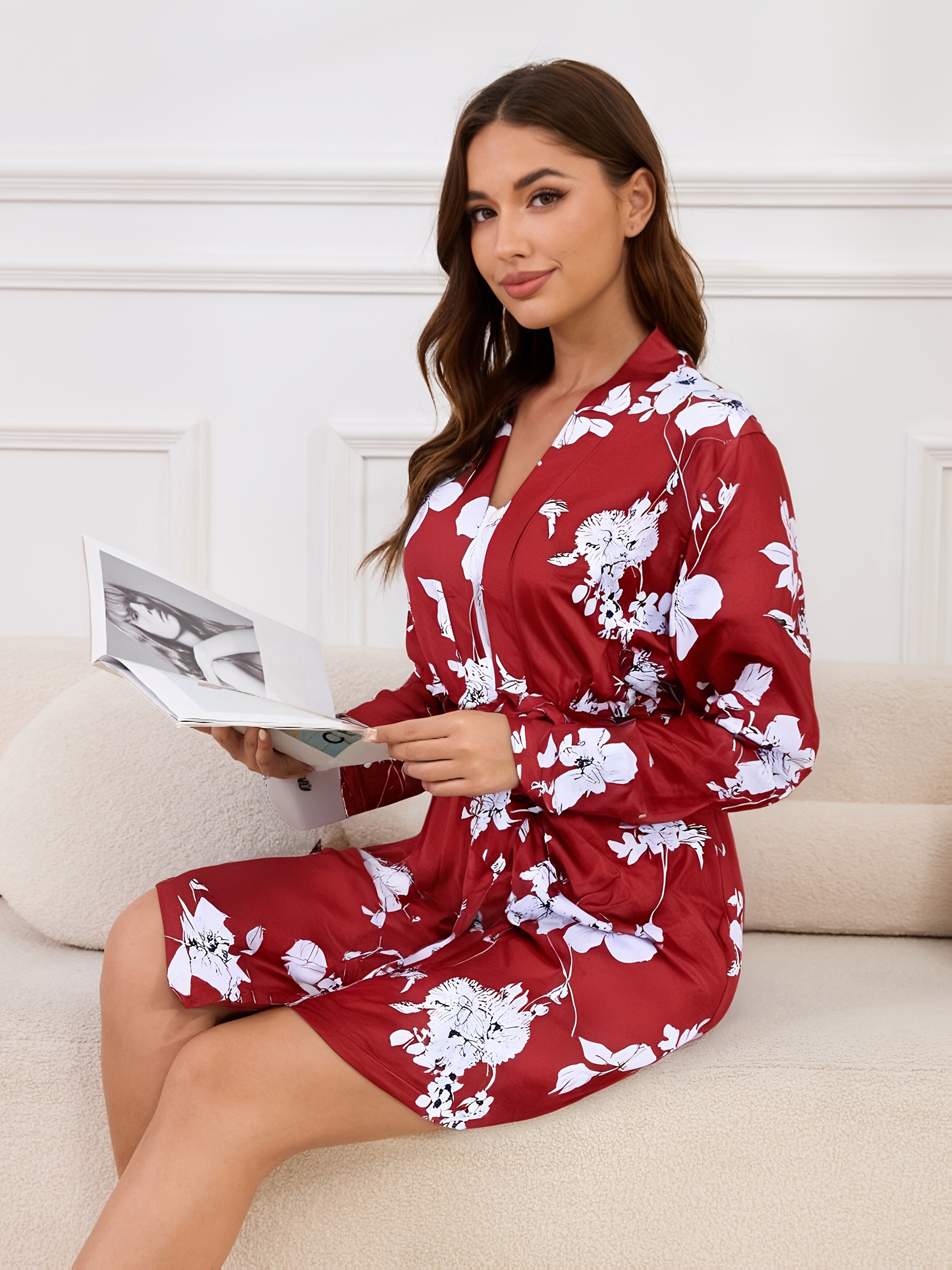 chinese dress ladies PRE ORDER Luxury Blue Safari Toile Women's Summer Dressing Gown  Ligh   Perfect Little Thing