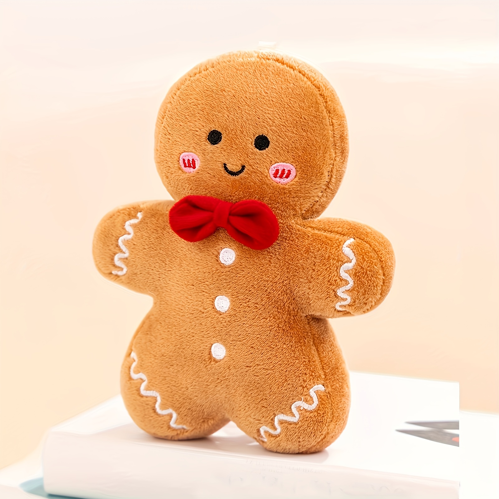 christmas gingerbread plush soft cushion like body with lightweight holiday decoration gift for xmas tree cookie party decorations cute gingerbread for man doll gingerbread decorations for christmas festive home accent