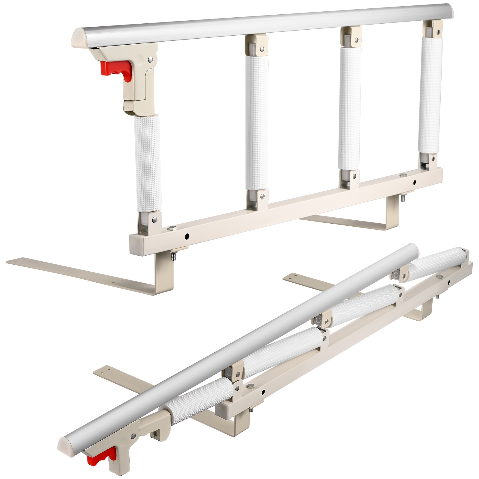 Image of Folding Bed Rails For Seniors, Single Key Folding Design, 97 X 40cm