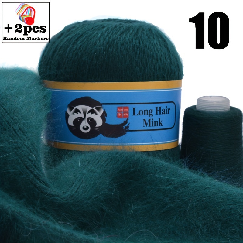 50g\+20g Soft Cashmere Yarn Plush Hand\-knitted 2 Pcs Anti\-pilling Woolen  Scarf Coat DIY Weave Thread Crochet Knitting 12 