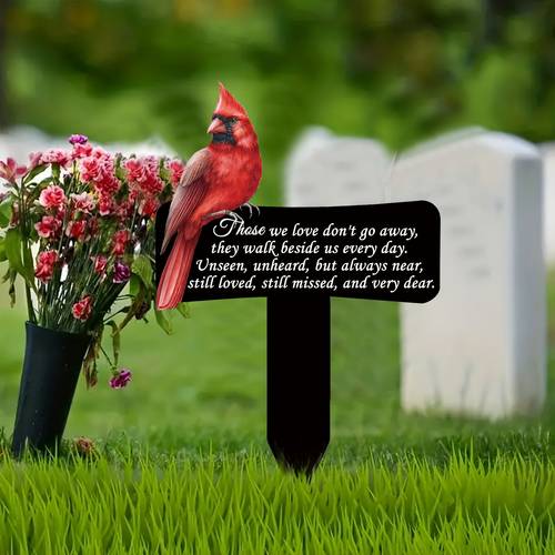 1 memorial double sided outdoor headstone decoration with inspirational quotes durable plastic yard and lawn decorations easter and commemorative gifts