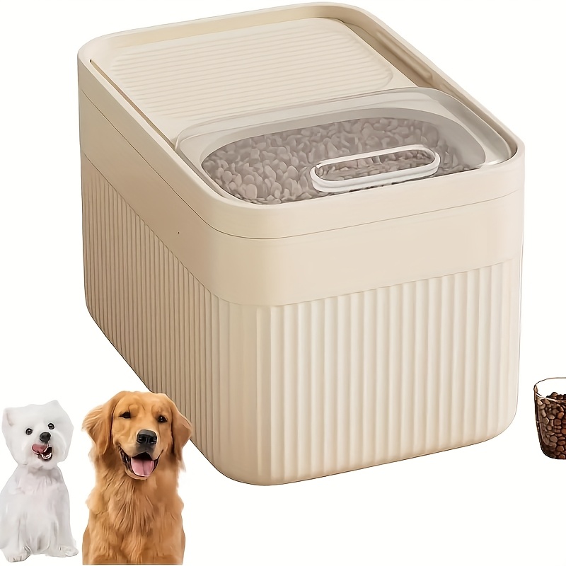 item picture 1 set 2pcs dog food storage     with openable window leak proof design suitable for dogs cats small animals including   bin   measuring cup