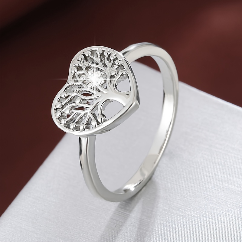 Delicate Hearttree Ring For Women