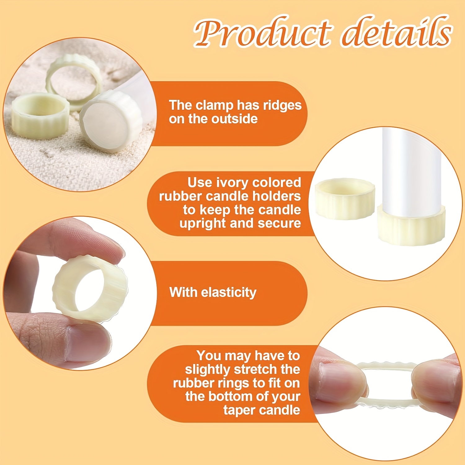 Candle Base Ring Silicone Holder for Stabilizing Candles