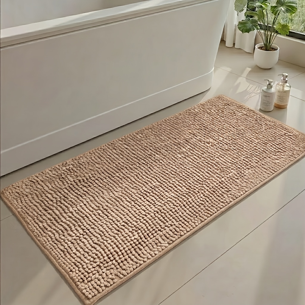 TEMU Chenille Bathroom Absorbent Mat. Suitable For Bathrooms, Bedrooms, Sofas, And Kitchens; Extremely Soft To The Touch, Super Absorbent, Non-slip