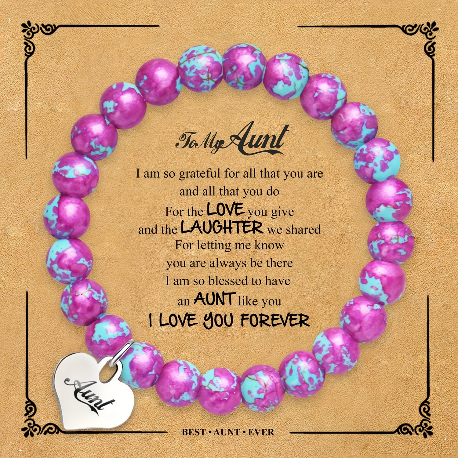 Women's Charming Peach Heart Bracelet, Romantic Gift