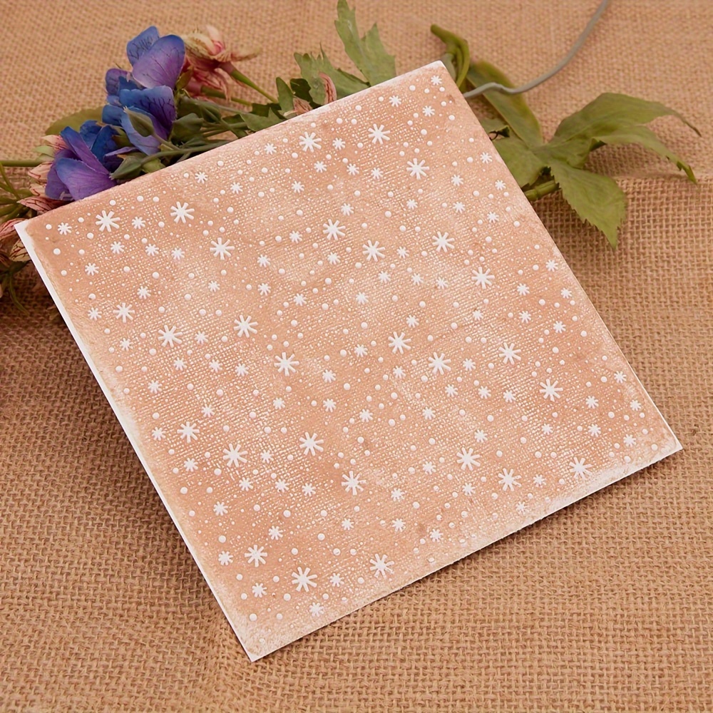 

1pc Snowflake Embossing Folder For Scrapbooking, Christmas Theme Plastic Embossing Template For Diy Paper Craft Album Stamp Decor, Perfect Gift For Craft Enthusiasts