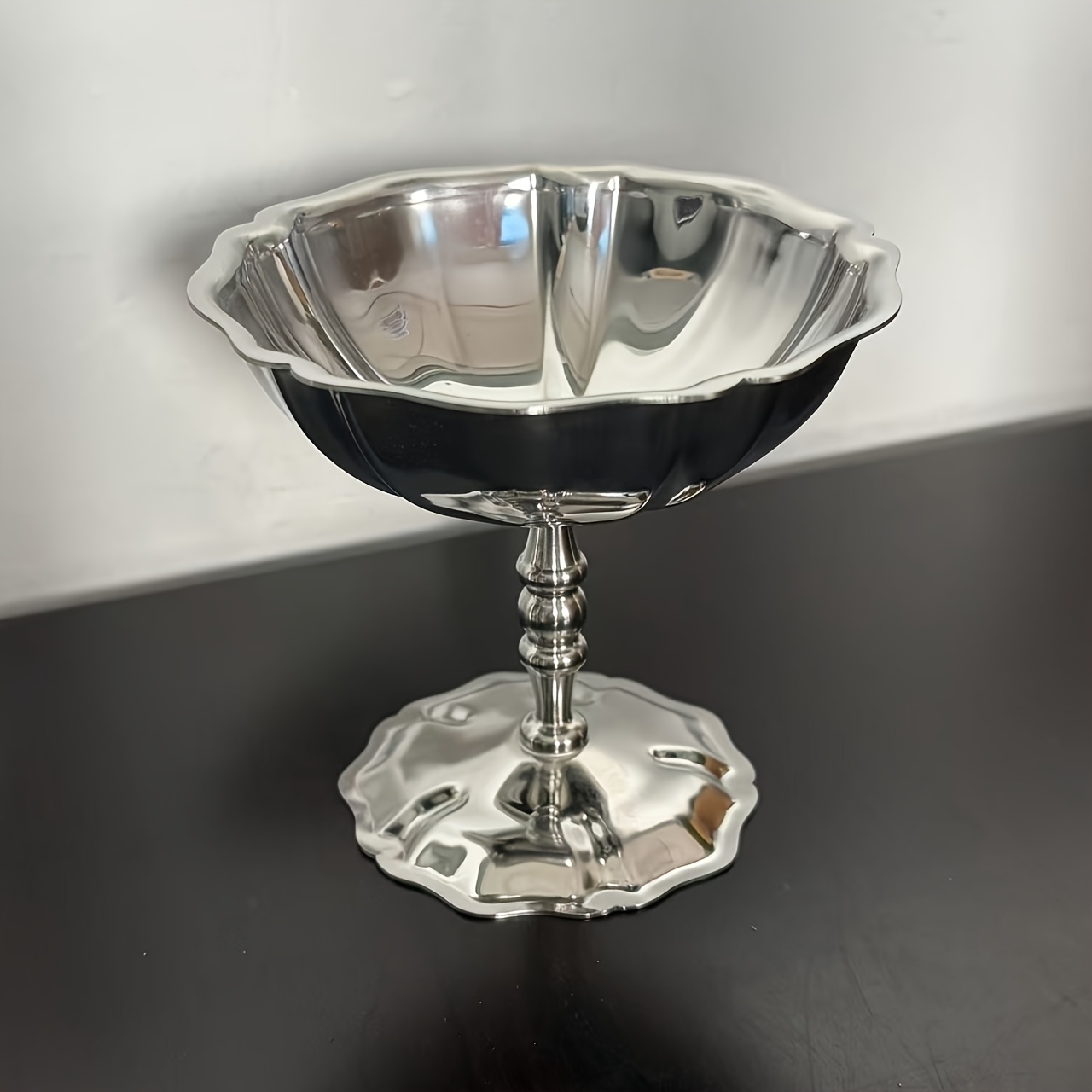 Stainless Steel Ice Cream Cup, High Footed Cup With Feet- Food Grade 304 Heavy-duty Rust Proof Dessert Bowl, Suitable For Weddings, Parties, Picnics- Reusable