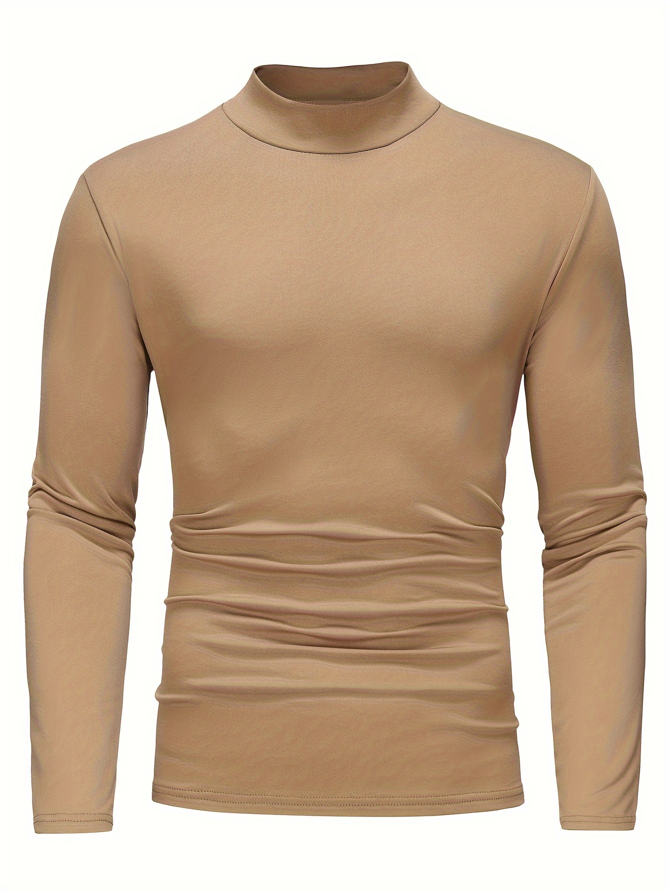 men's stylish thermal underwear top stretchy solid color Temu Kuwait