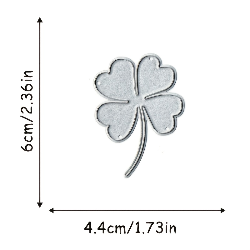 TEMU 1pc Of Metal Cutting Die Template In A Clover Design, Suitable For Scrapbooking Supplies, Invitations, Greeting Cards, Photo Albums, And More