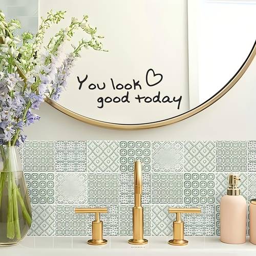 je ziet er vandaag uit woonkamer kamer kaptafel make-up spiegel spiegel bevestigingsstickers auto stickers deuren ramen huis decoratieve stickers uitsluitend stickers