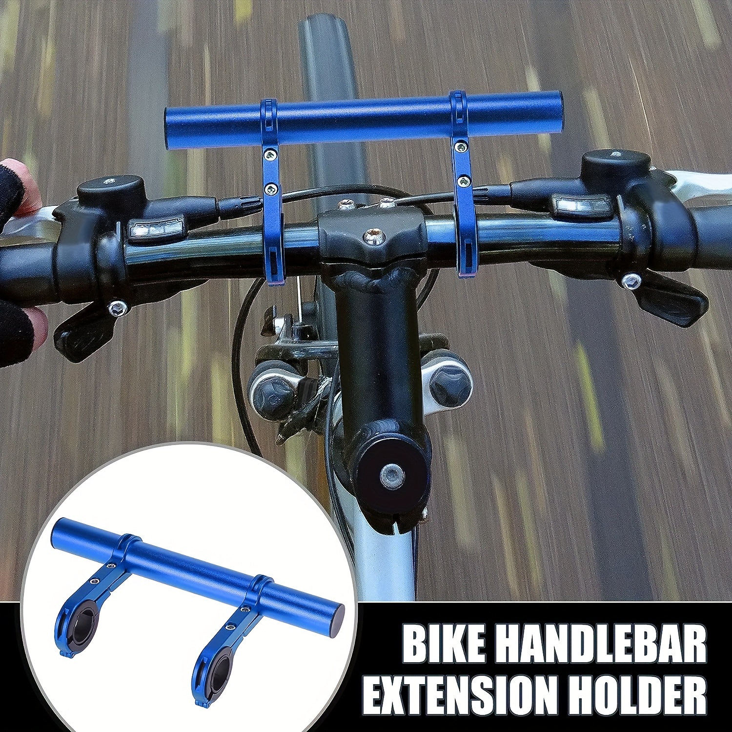 

Bike Handlebar Extender, Bicycle Handlebar Extension Lightweight Aluminum Alloy Double Bike Handlebar Bracket For Holding Bicycle Speedometer, Gps, Phone Mount Holder(20cm)