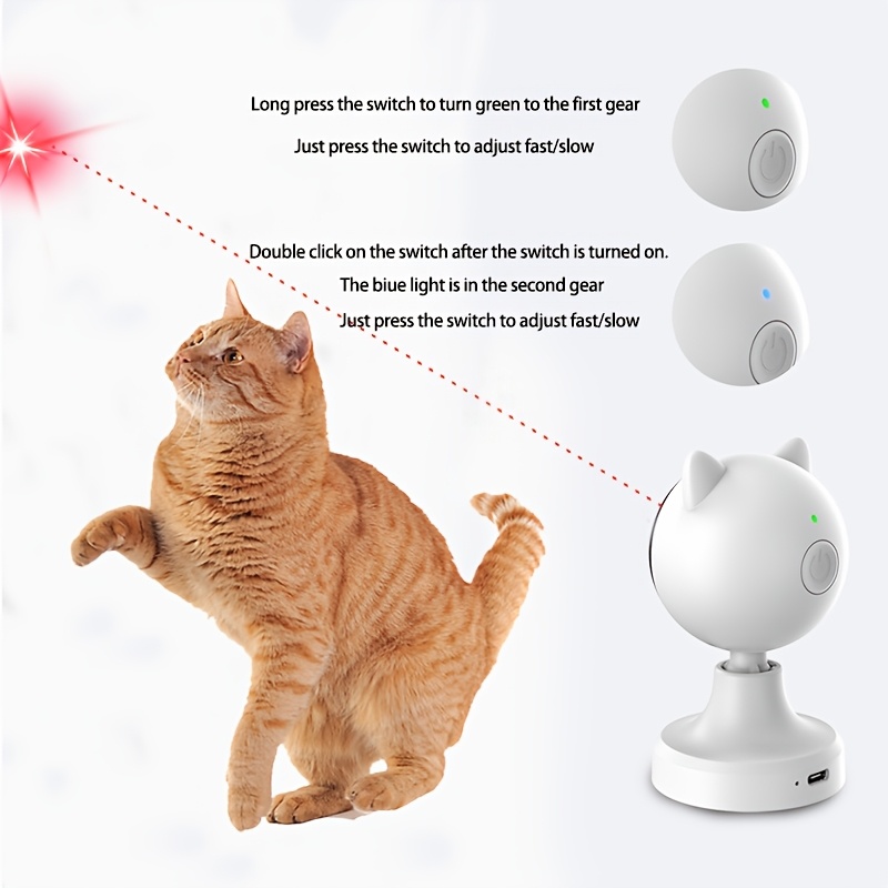 Laser Cat Toy with Timer and Adjustable Speed
