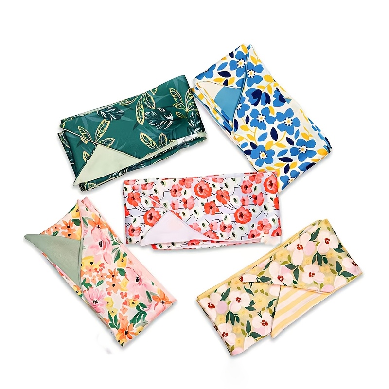 7pcs Trendy Printed Long Strip Neckline Decoration Small Scarf