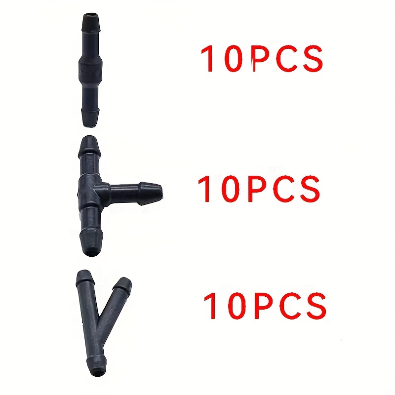 18pcs/30pcs Car Windshield Washer Pipe Connectors In 3 Different Shapes.