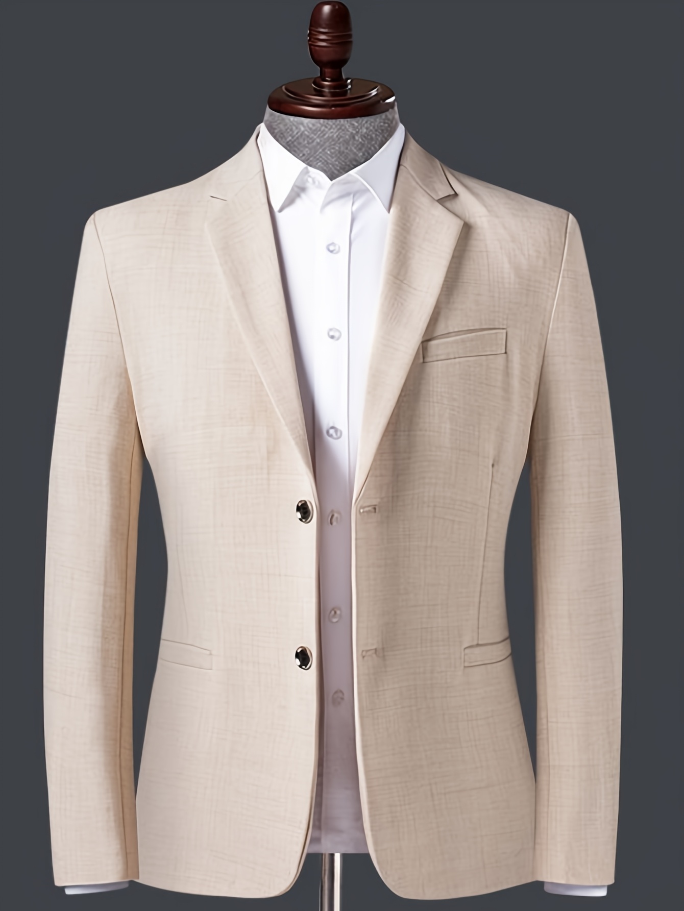 Lightweight Blue Check Blazer - Stylish, Versatile, and Sun-Resistant for Work and Casual Attire, Polyester Fabric, 90g/m², Casual Attire Blazer | Check Pattern Blazer | Polyester Blazer