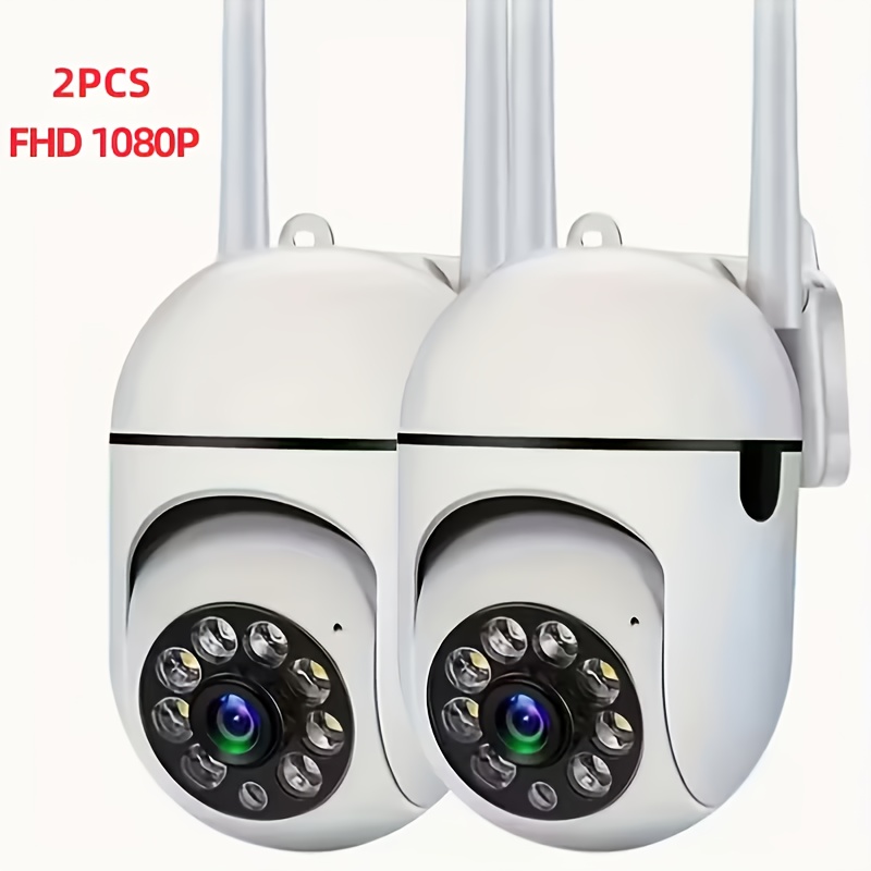 Image of [ Detection] 2pcs Detection Security Camera, Infrared Night Vision, Audio, Cloud Storage And Sd Card Support
