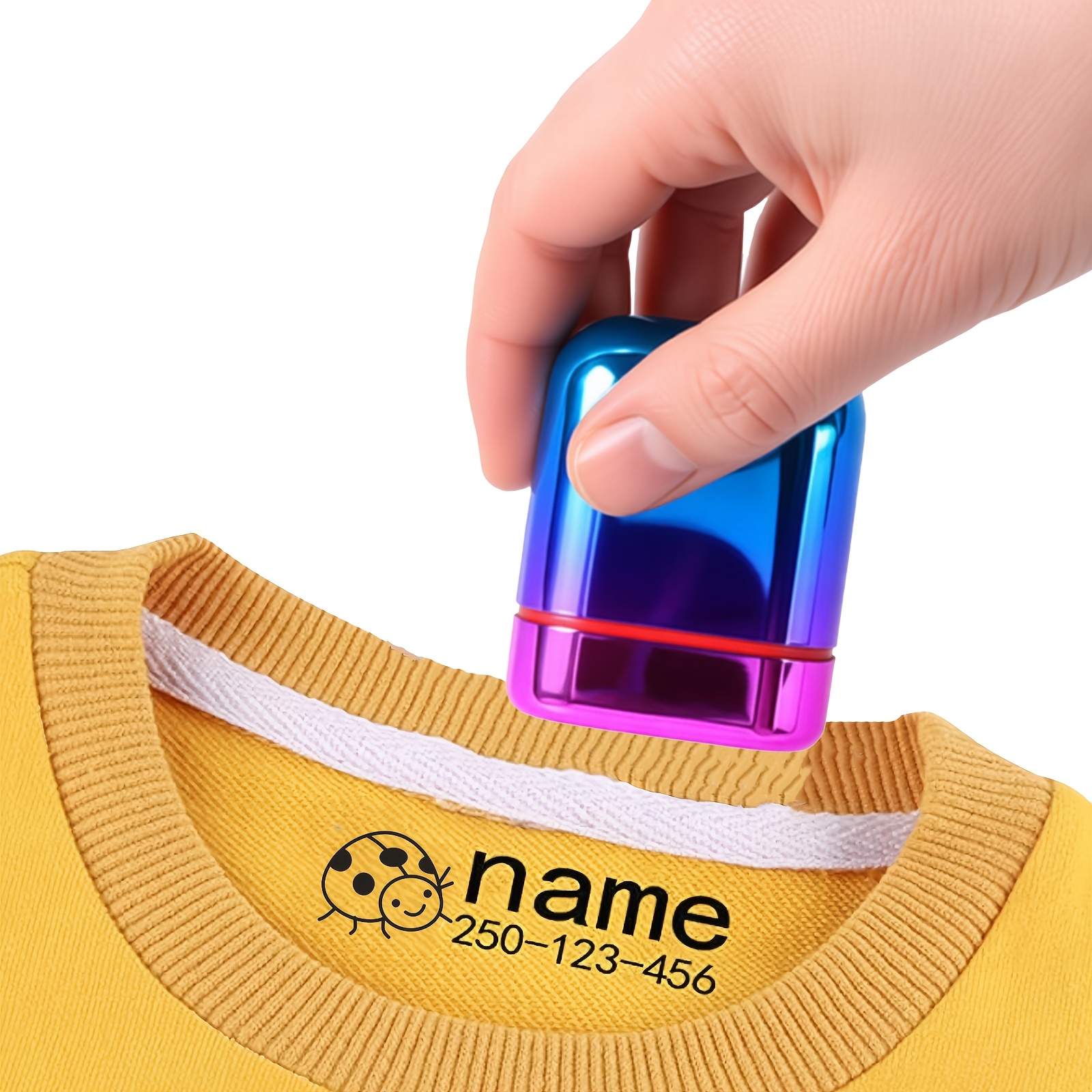 TEMU 1pc Custom Clothing Name Stamp, School Uniform Label, Daycare Tag, Personalized Name Stamp, Uniform Name Stamp, Individualized Label Stamp, And